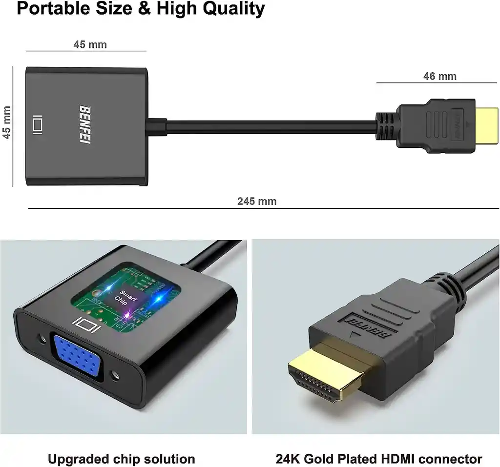 Adaptador Convertidor Hdmi Pc Proyector, Xbox