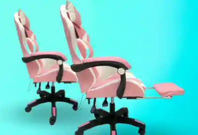Silla Gamer Ergonomica Rosa/blanco En Oferta
