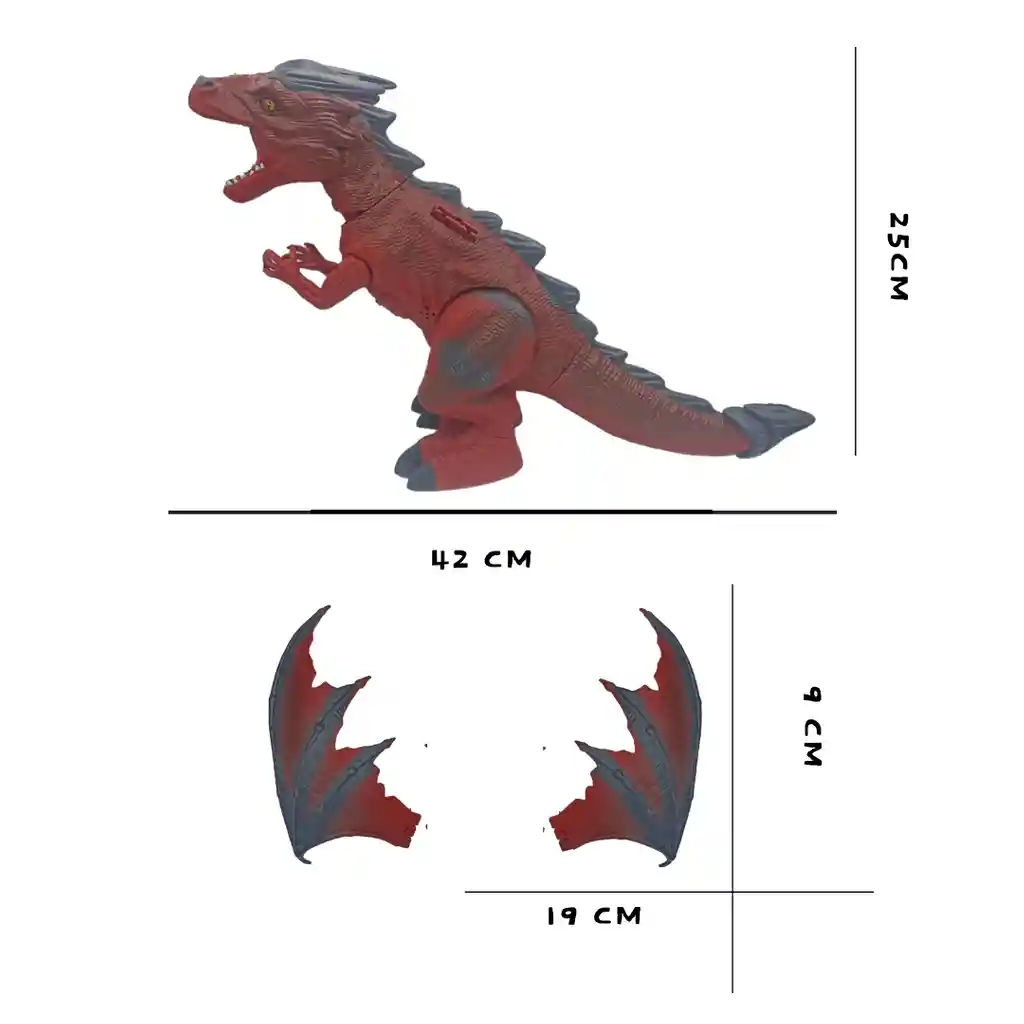 Juguete Dinosaurio Con Luz , Sonido Y Movimiento