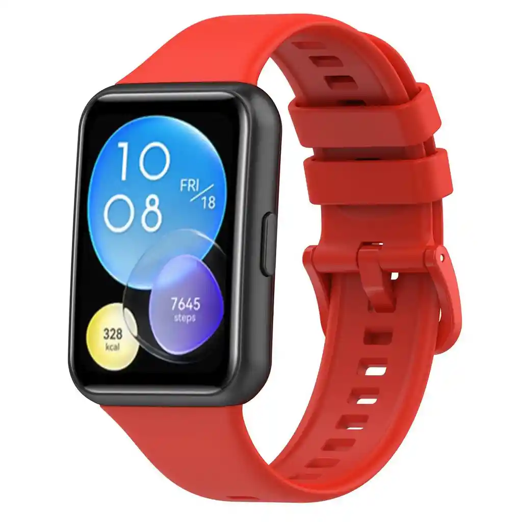 Correa Manilla Para Huawei Watch Fit 2 / Active Classic / Elegant Rojo