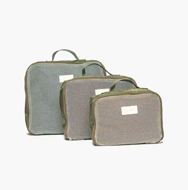 Kit Estuches Viajeros X 3 Verde Militar