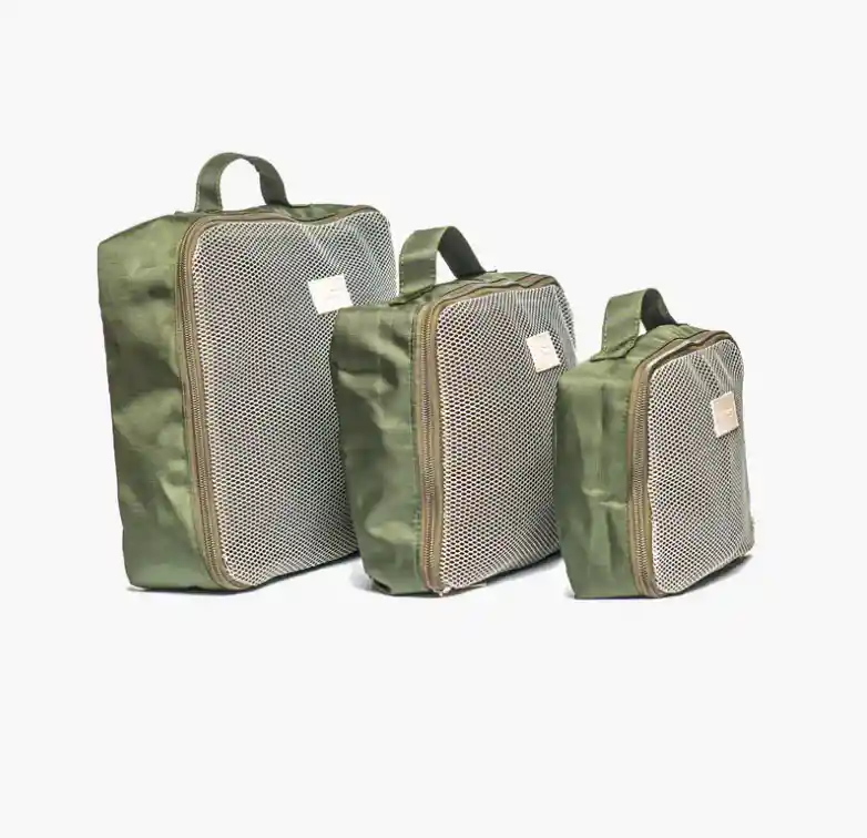 Kit Estuches Viajeros X 3 Verde Militar