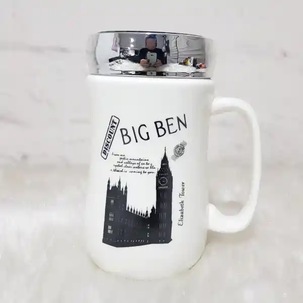 Box Mug Bigben Tapa Espejo