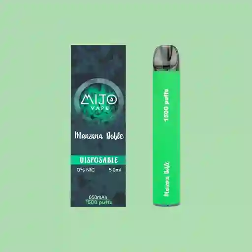 Vaporizador Mijovape 1500 Puffs Manzana Doble