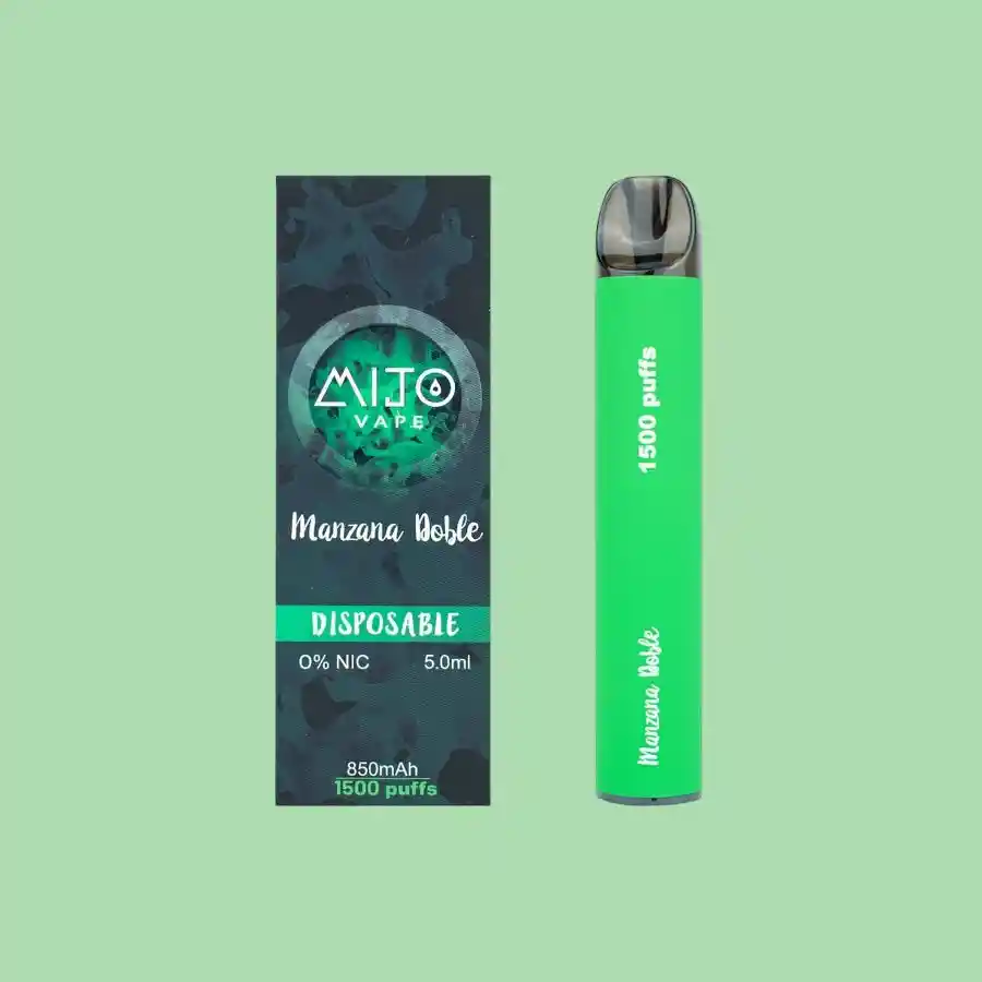 Vaporizador Mijovape 1500 Puffs Manzana Doble