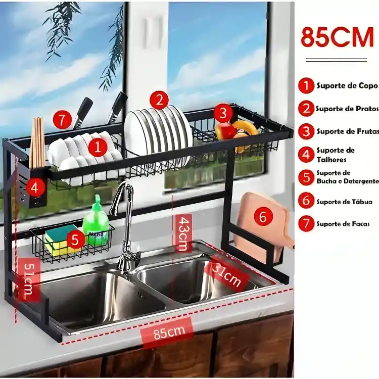 Escurridor De Platos 85cm