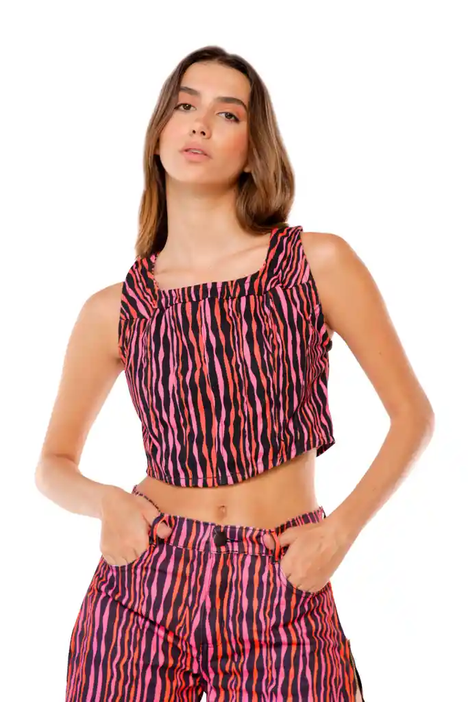 Top Helenos Zebra Fucsia S