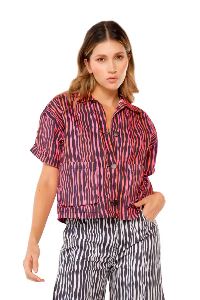 Camisa Hatty Zebra Fucsia M