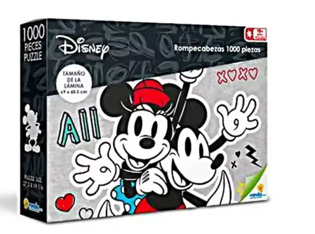 Rompecabezas 1000 Piezas Mickey Minnie Disney 69cm Ronda