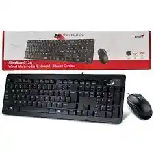 Combo Teclado Y Mouse Genius Slimstar C126 Usb Español Negro