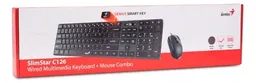 Combo Teclado Y Mouse Genius Slimstar C126 Usb Español Negro