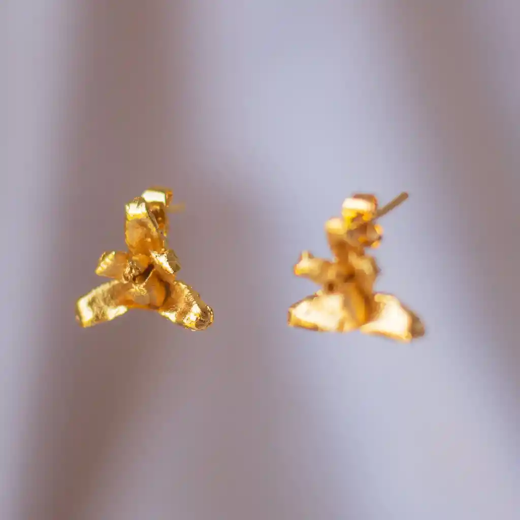 Aretes Topo Orquidea Maxilaria