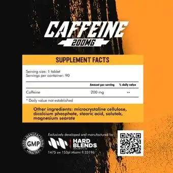 Cafeina 200 Mg - Hard Blends 90 Tablets