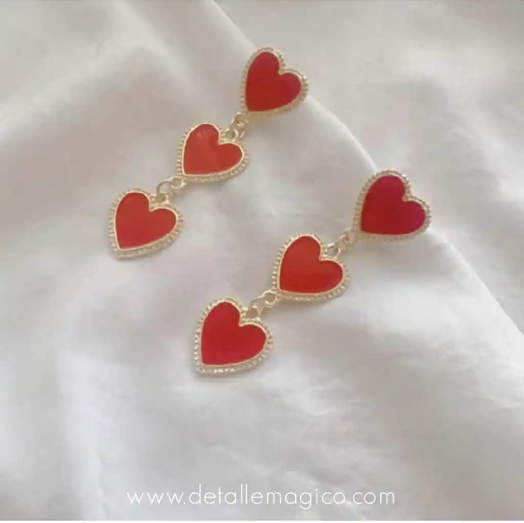 Aretes | Cascada De Corazones Bohemios