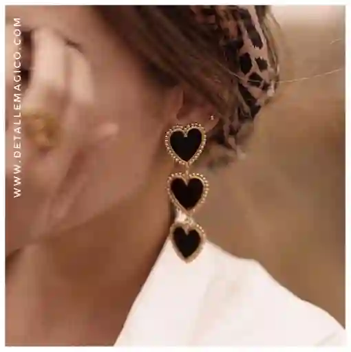 Aretes | Cascada De Corazones Bohemios