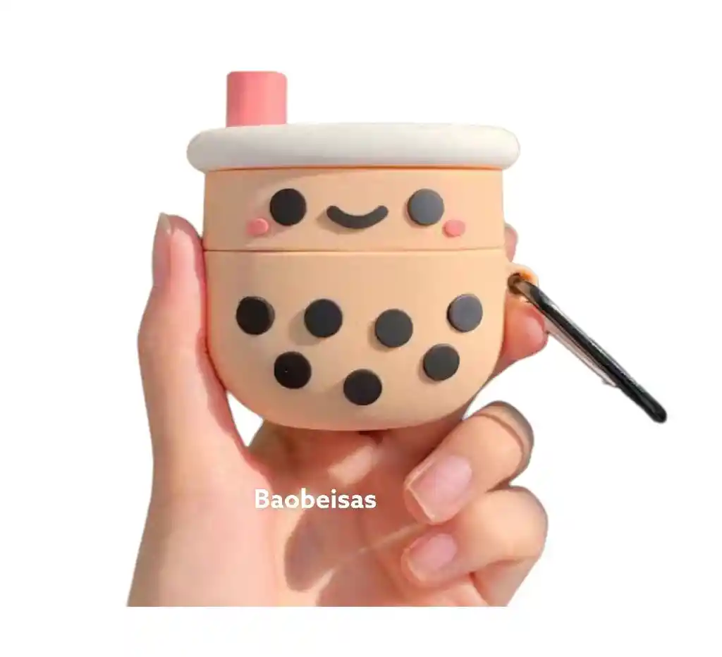 Estuche Forro Silicona Para Apple Airpods 1/2 Milk Tea Bubble