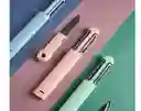 Cuchillo Pelador 3 En 1 Multifuncional Acero Inoxidable