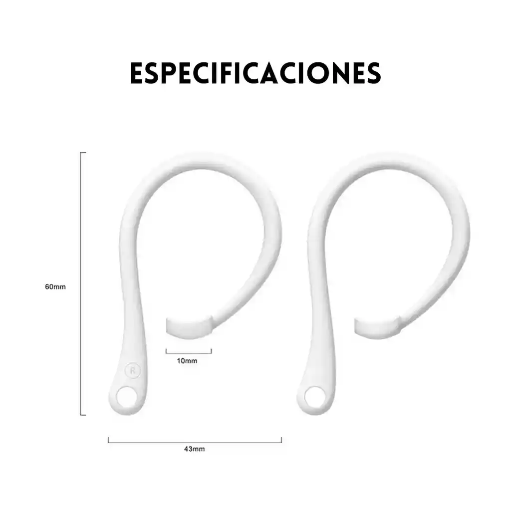 Gancho Anticaída Para Airpods Color Blanco