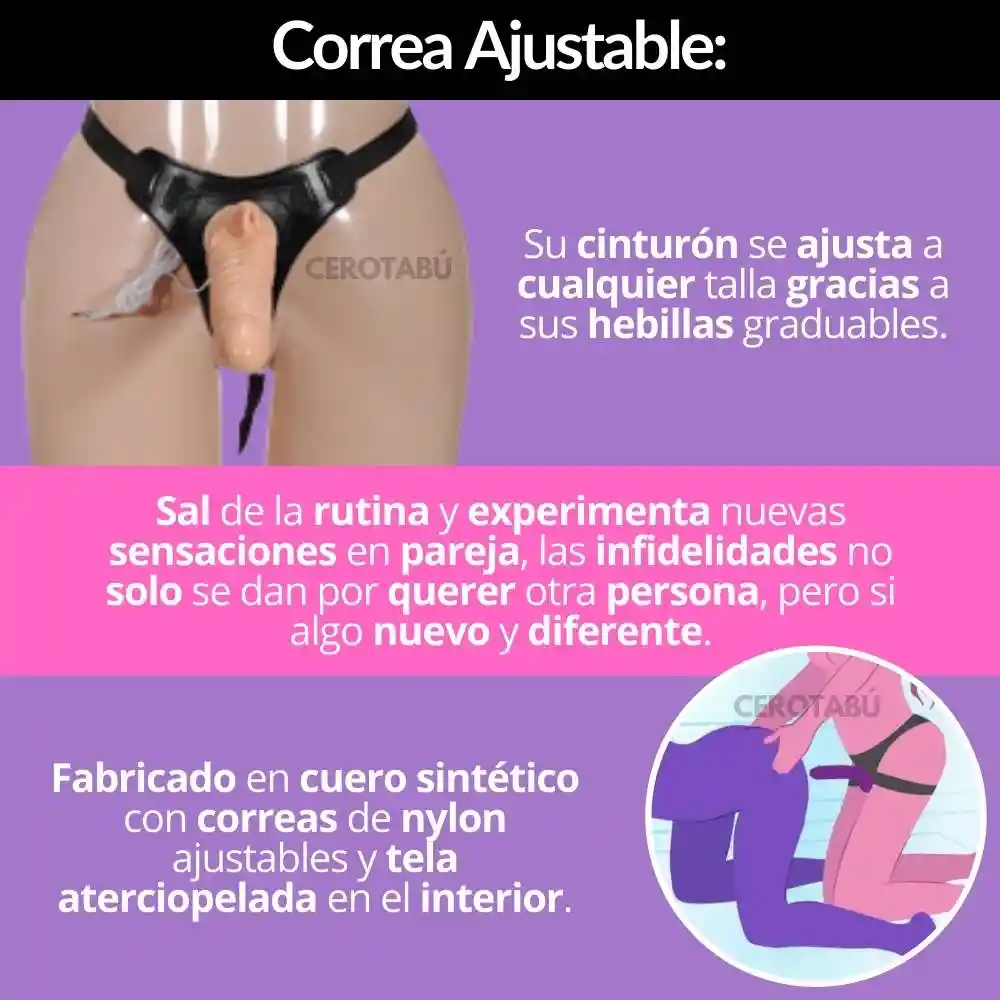 Arnes Sexual Con Vibración Harness Dildo Consolador Clítoris