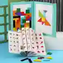 Tangram Tetris Magnético Rompecabezas Didáctico Libro Para Niños