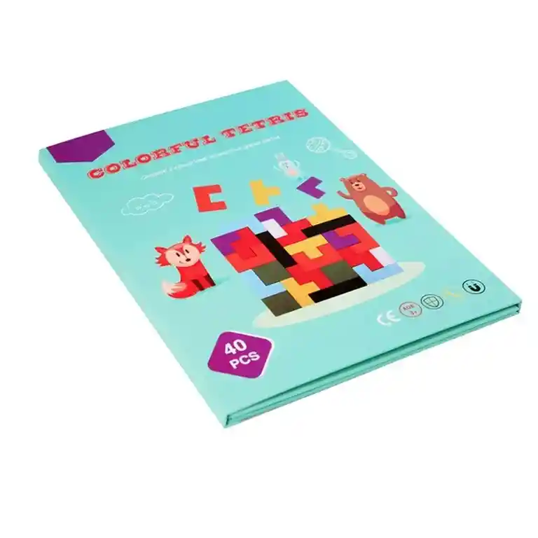 Tangram Tetris Magnético Rompecabezas Didáctico Libro Para Niños