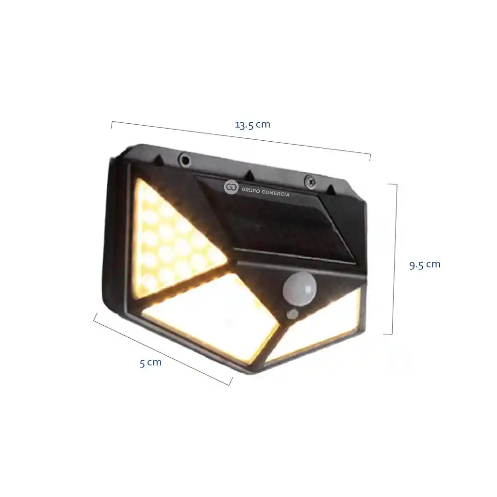 Lampara Panel Solar Sensor Movimiento Para Exterior 3 Tonos