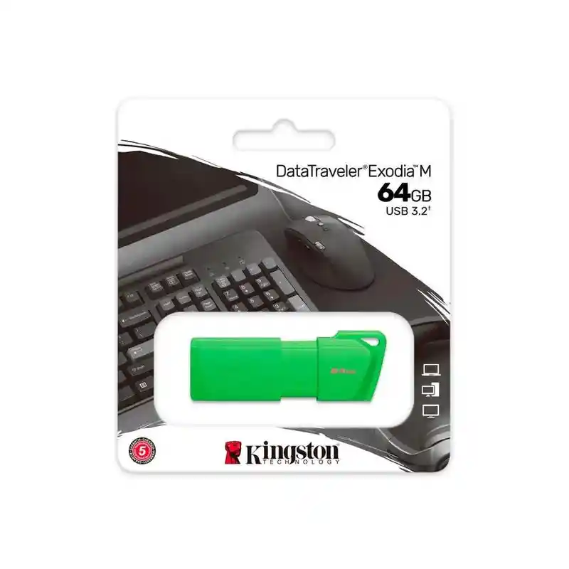 ⭐memoria Usb 64gb Kingston Verde, Usb 3.2⭐