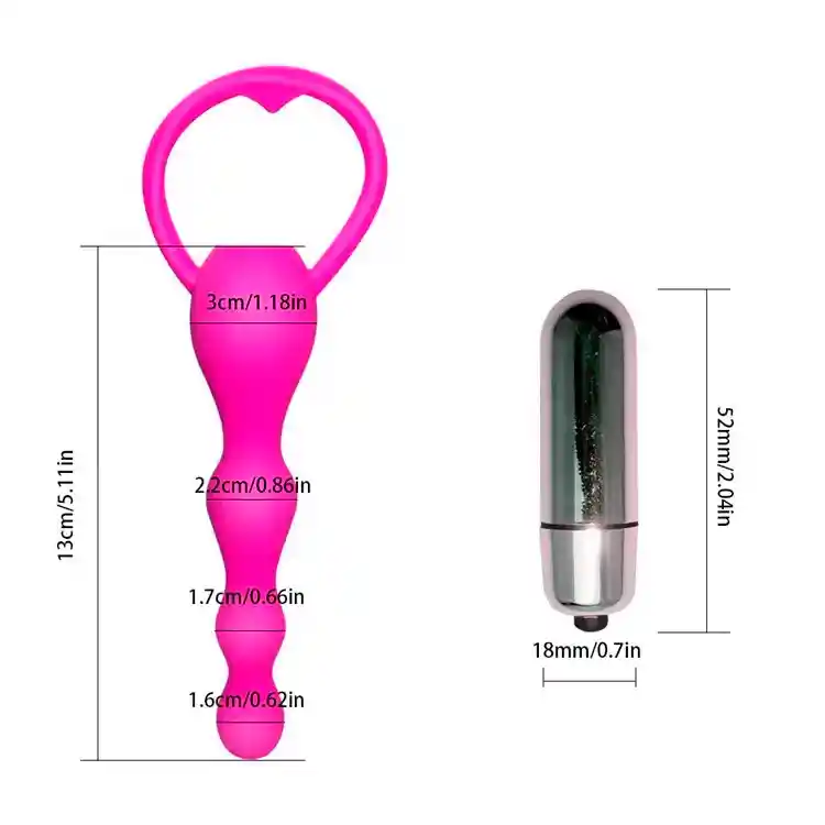 Plug Anal Vibrador Silicona Juguete Sexual 26495-16