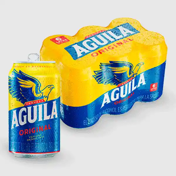 Aguila Cerveza En Lata X6