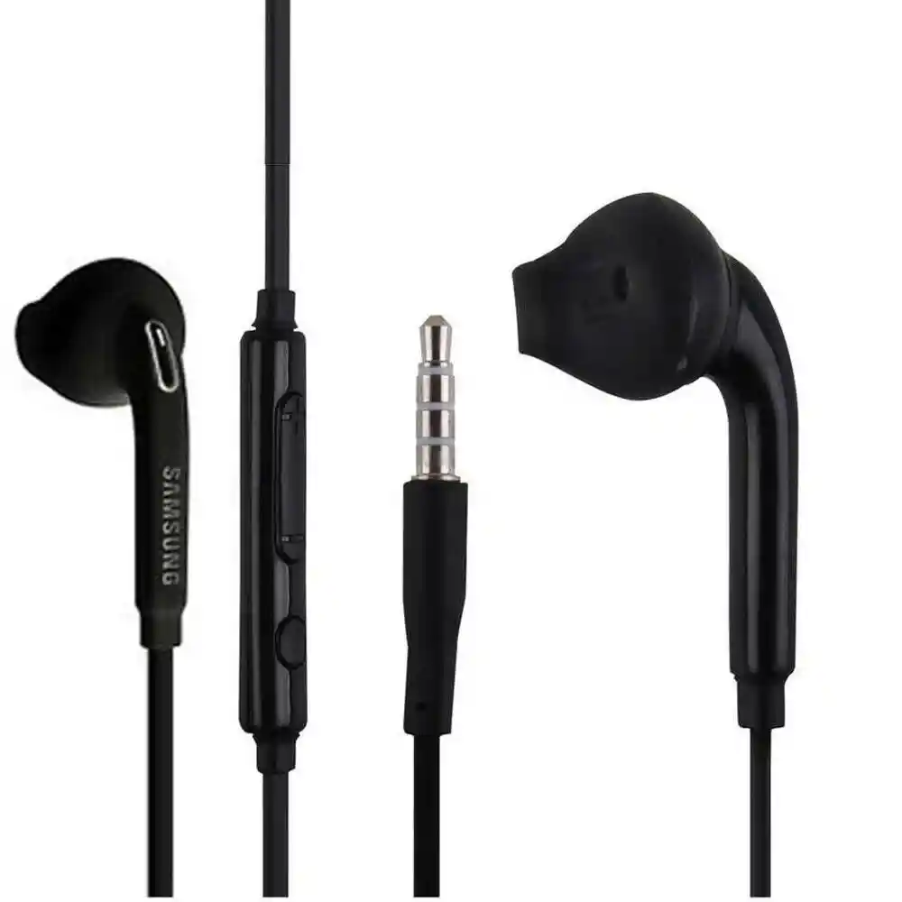 Samsung Audifonos Originaless6 S7 Cable Plano Garantia 3m - Negro