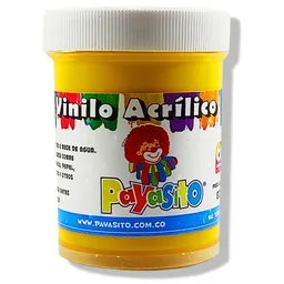 Payasito Vinilo Acrilico Amarillo 80g Pintura Escolar