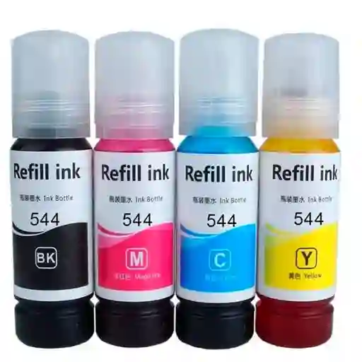 Botellas De Tinta Epson 544 X4 Colores 70ml Cmyk Genericas
