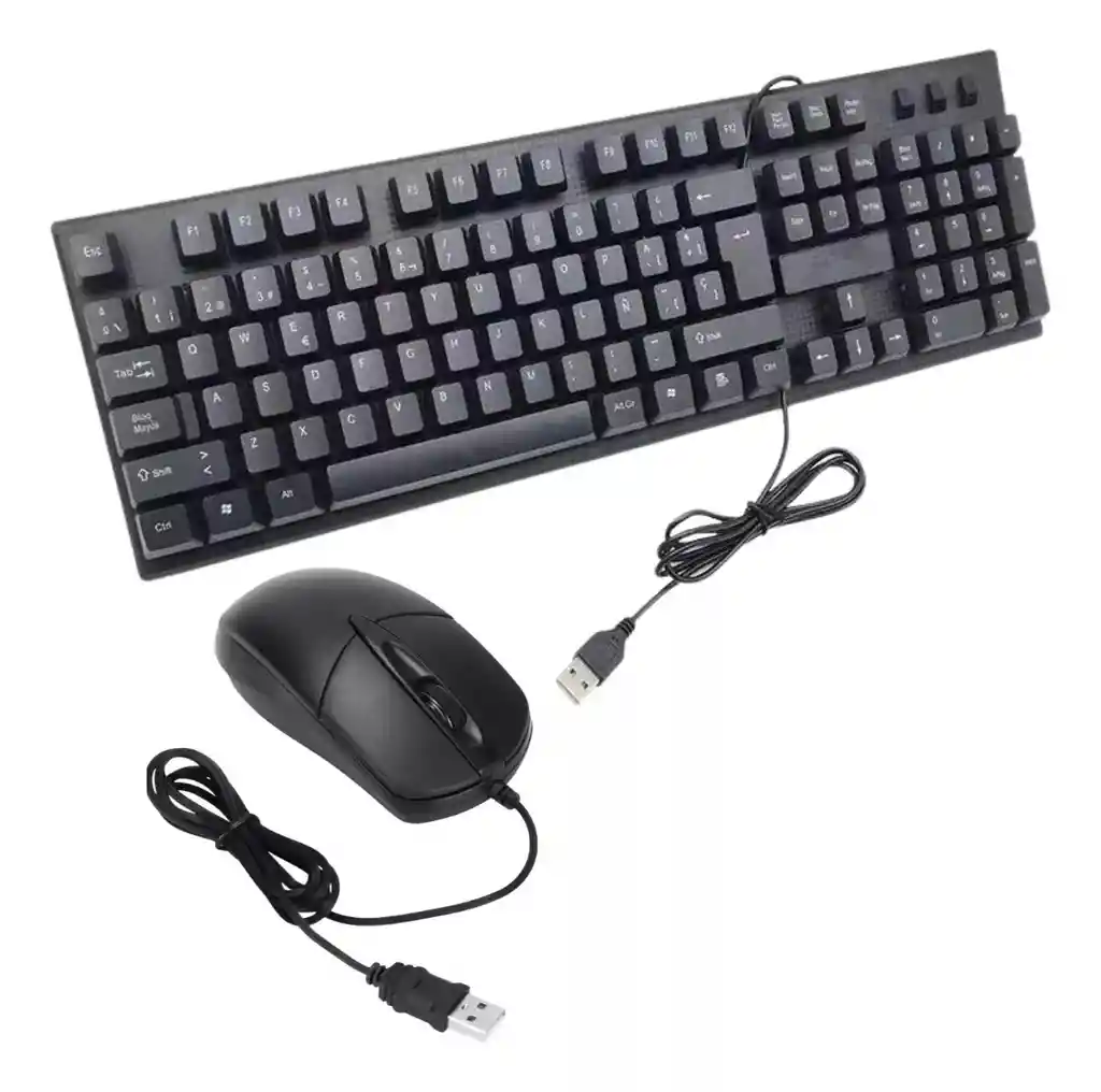 Combo Teclado Y Mouse Óptico Usb En Español Incluye Ñ Kb501