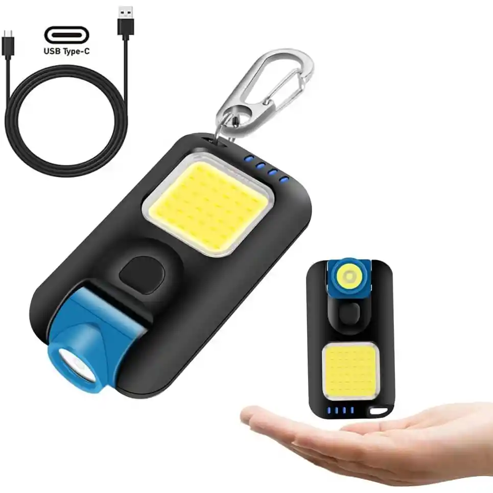 Mini Linterna Llavero Led Recargable 800lm Usb Camping Lampara