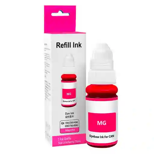 Botella De Tinta Canon 190 Magenta 70ml Generica