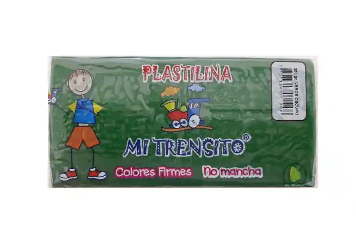 Plastilina En Barra Color Verde Oscuro 250 Gr Mi Trencito