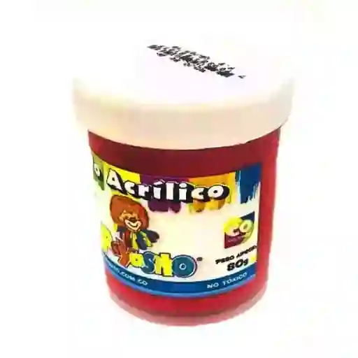 Pintura Payasito Vinilo Acrílico Rojo 80g Escolar Tempera