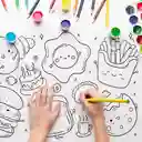 Rollo De Papel Para Pintar Colorear Para Niños Manualidades