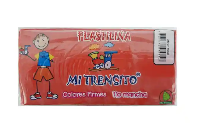 Plastilina En Barra Color Rojo 250 Gr Mi Trencito