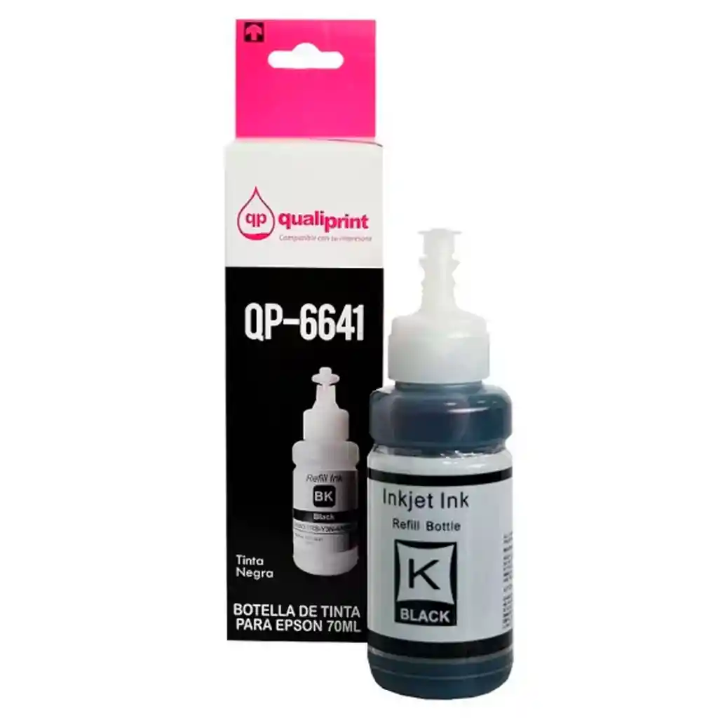 Botella De Tinta Epson 664 Negra 70ml Generica