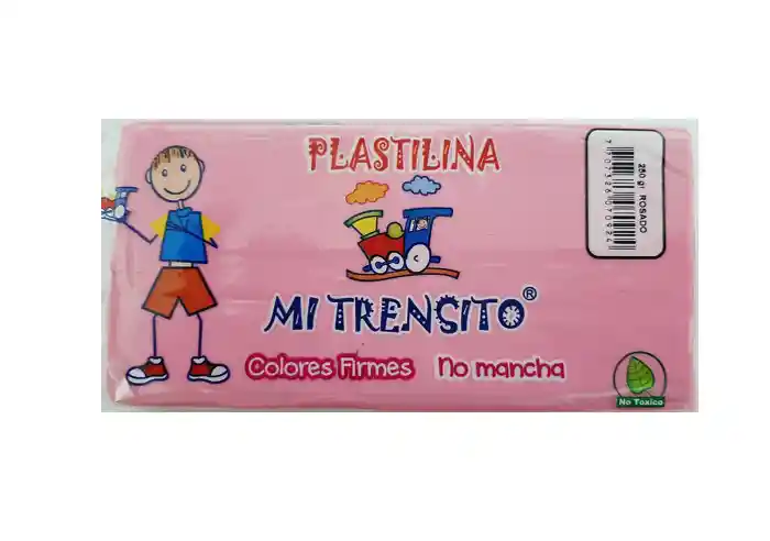 Plastilina En Barra Color Rosado 250 Gr Mi Trencito