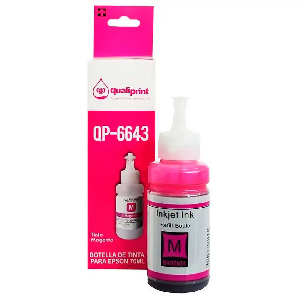 Botella De Tinta Epson 664 Magenta 70ml Generica