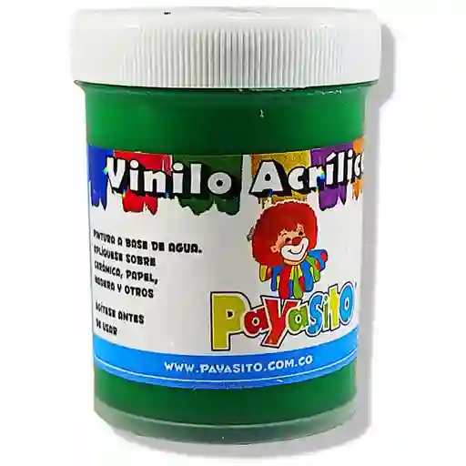 Payasito Vinilo Acrilico Verde Oscuro 80g Pintura Escolar