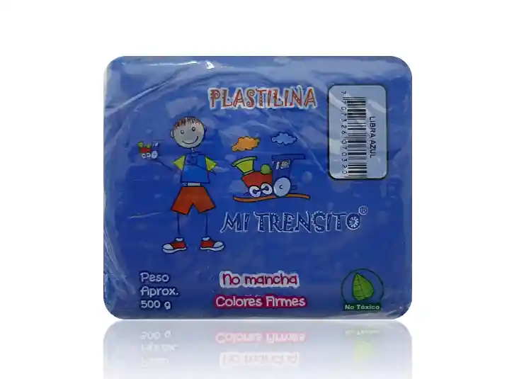 Plastilina En Barra Color Azul Oscuro 500 Gr Mi Trencito