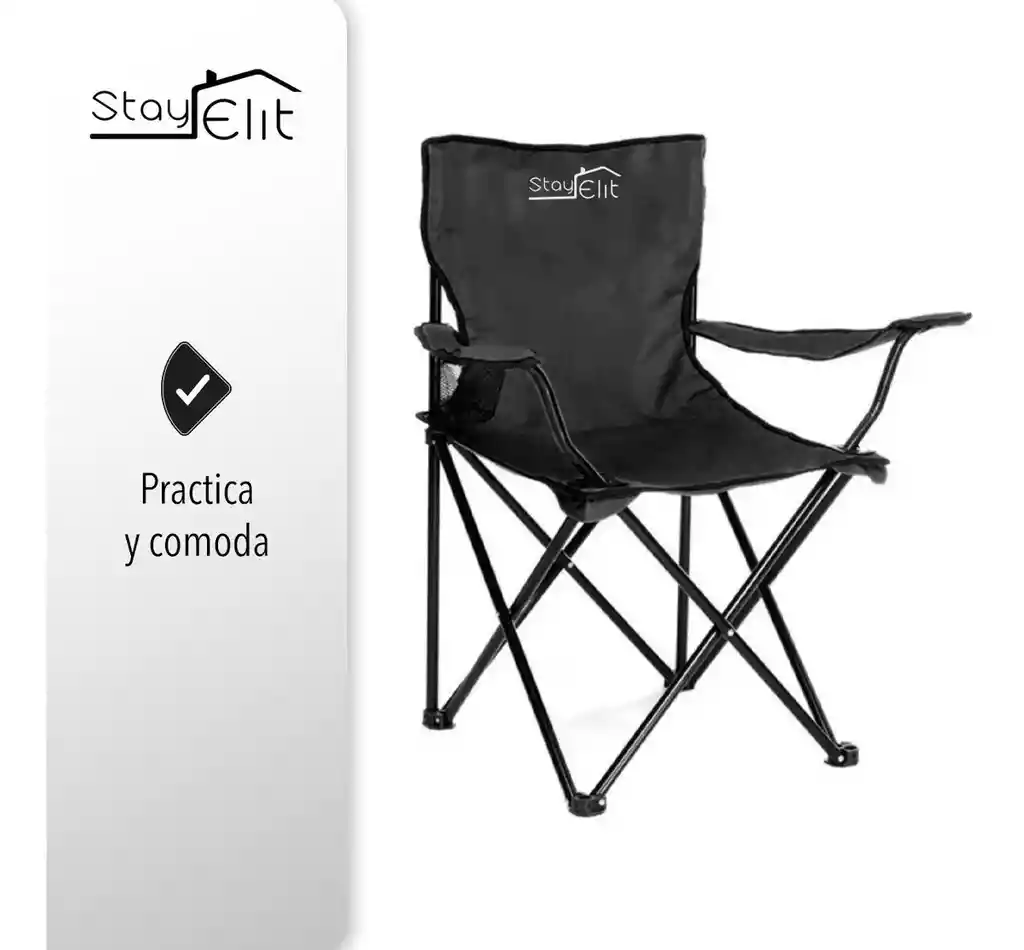 Silla Plegable Con Soporte Para Brazo Camping Exterior Playa Colores Surtidos