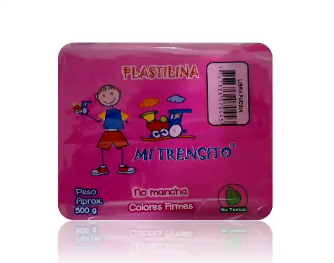 Plastilina En Barra Color Fucsia 500 Gr Mi Trencito