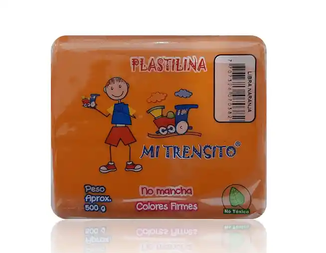 Plastilina En Barra Color Naranja 500 Gr Mi Trencito