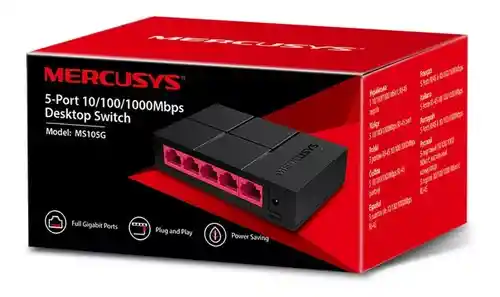 Switch De Escritorio 5 Puertos 10/100/1000 Mbps Ms105g Mercusys