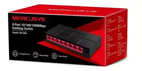 Switch De Escritorio 8 Puertos 10/100/1000 Mbps Ms108g Mercusys