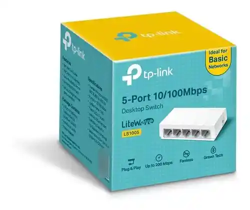 Switch De Escritorio Litewave 5 Puertos 10/100 Tp-link Ls1005